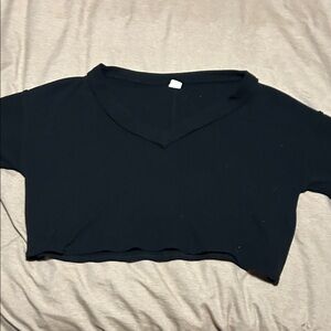 Gilly Hicks Black V-Neck Crop Top